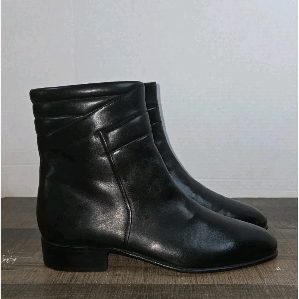 Men's Florsheim Imperial Black Zip Made In Italy Boots Sz 7D